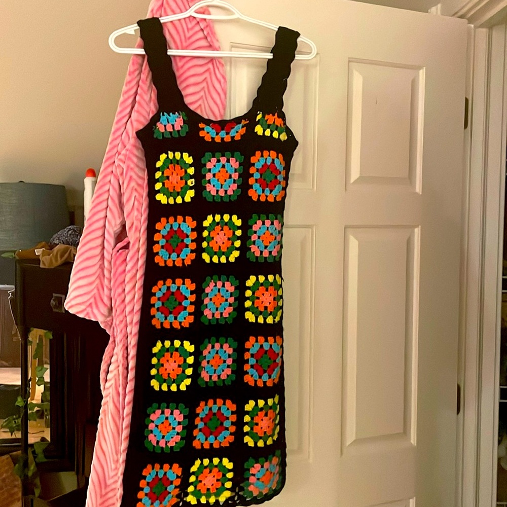 Handmade crochet dress with a liner Emma & Posh